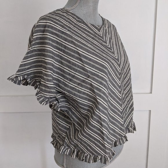 [A New Day] Chevron Ruffled Peplum Top - M - Picture 2 of 5